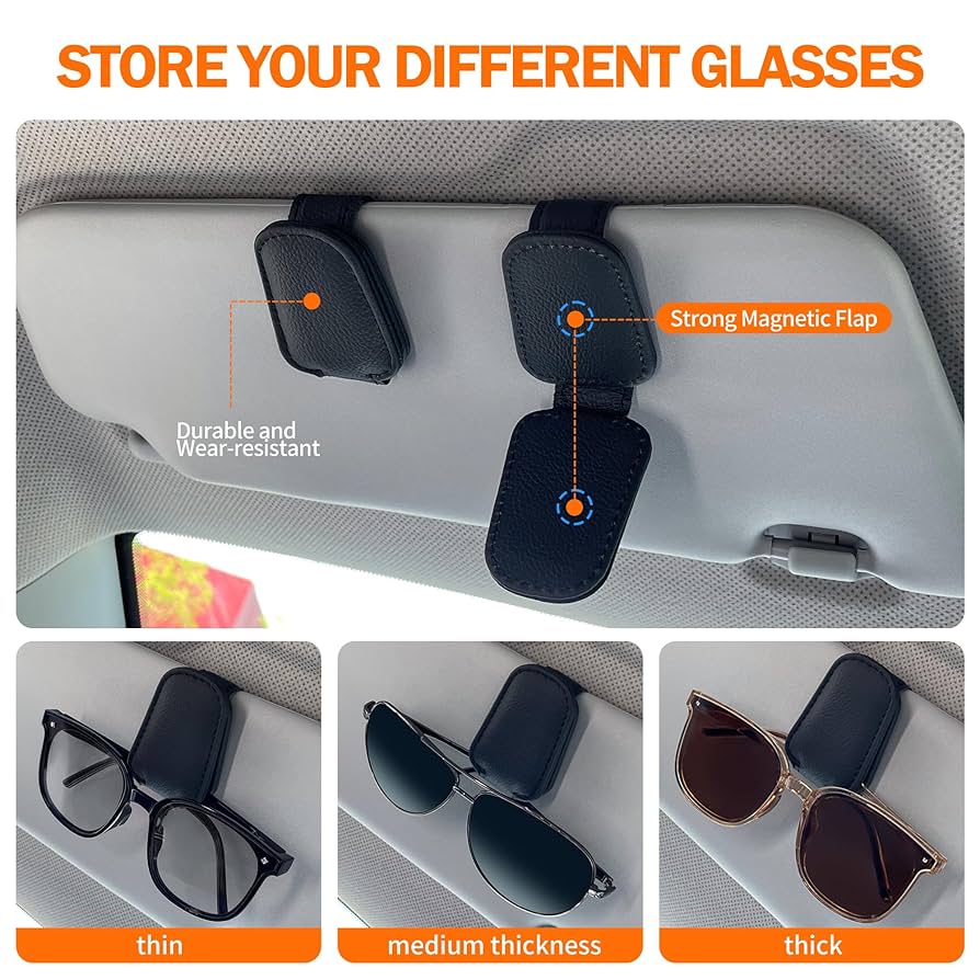 Amazon | Shering サングラスホルダー 車用サンバイザー用、2個